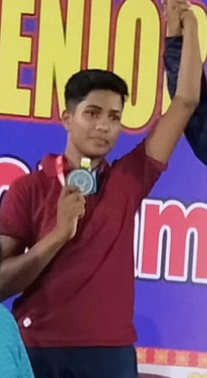 Site Singh won silver medal in 47 kg weight category