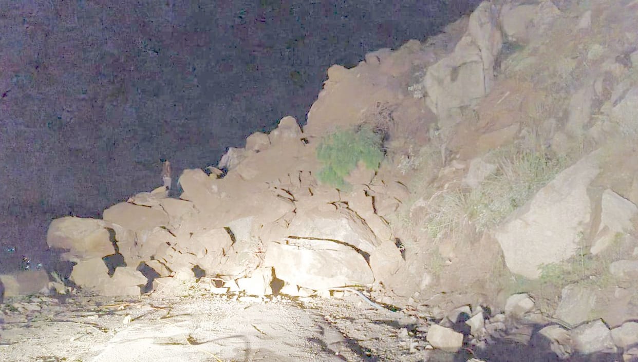 Chuwadi-Chamba via Jot road closed due to landslide