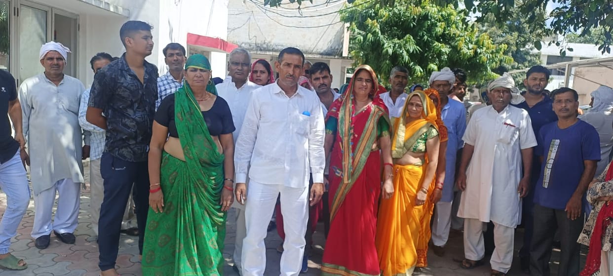 Family members of the accused demonstrated at SSP office