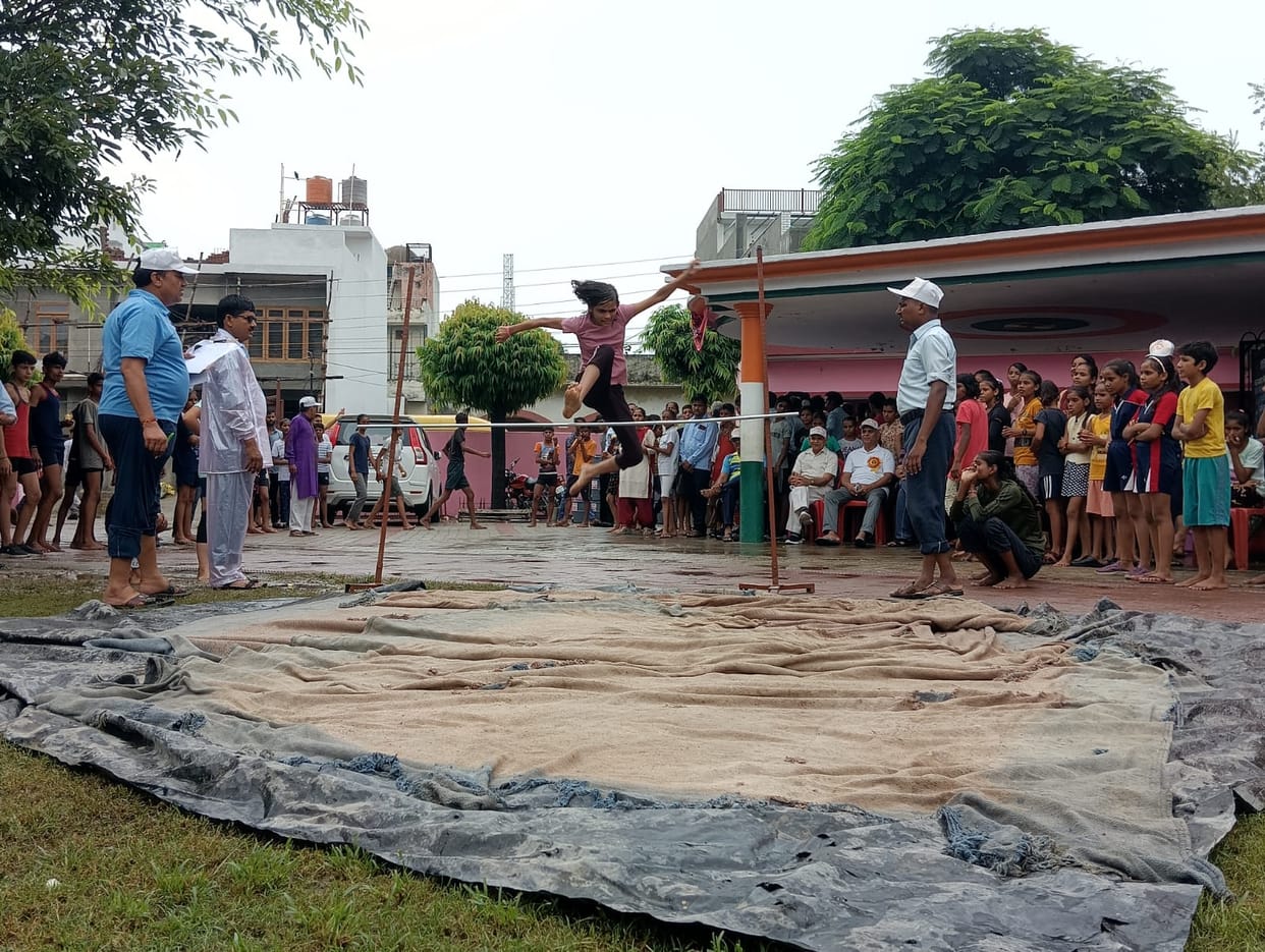 Competitions could not be held in Gandhi Stadium due to rain