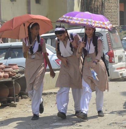 Temperature increases due to sunlight