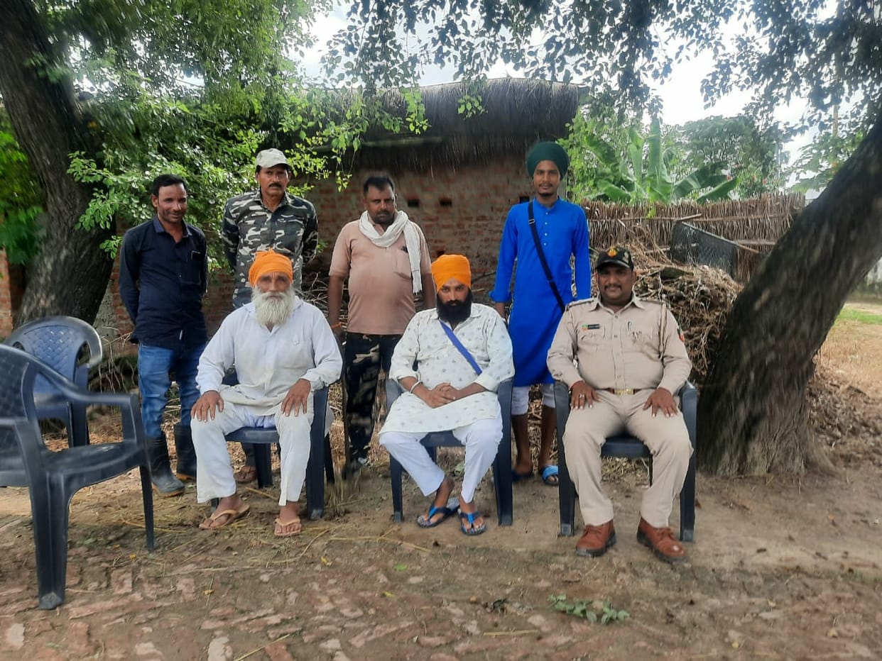 Tusker elephant from Nepal camped in Madha forest
