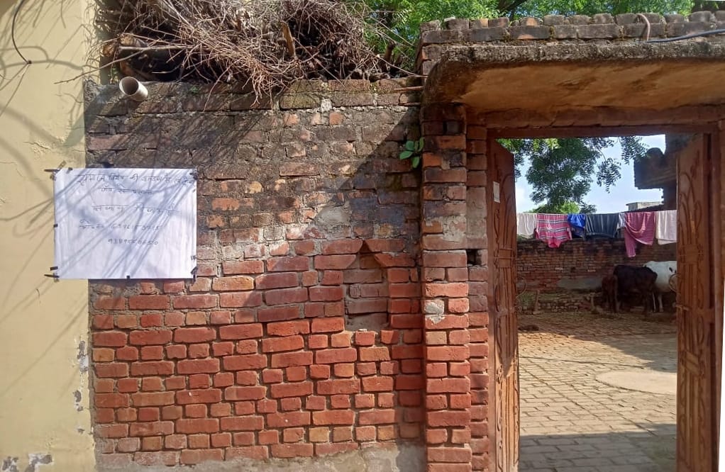 Warning of migration from village due to drainage dispute, posters pasted