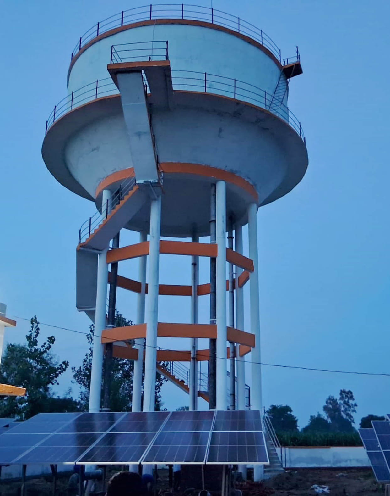 Tank operated on solar energy in village Roni Harjipur