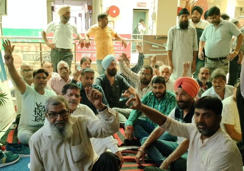 Protest by businessman