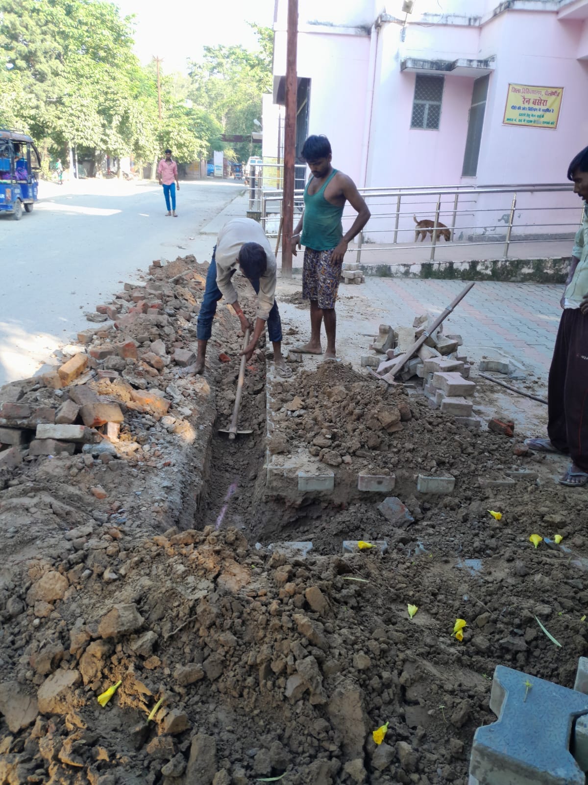 Pole broken due to vehicle collision, power cut in Officers Colony