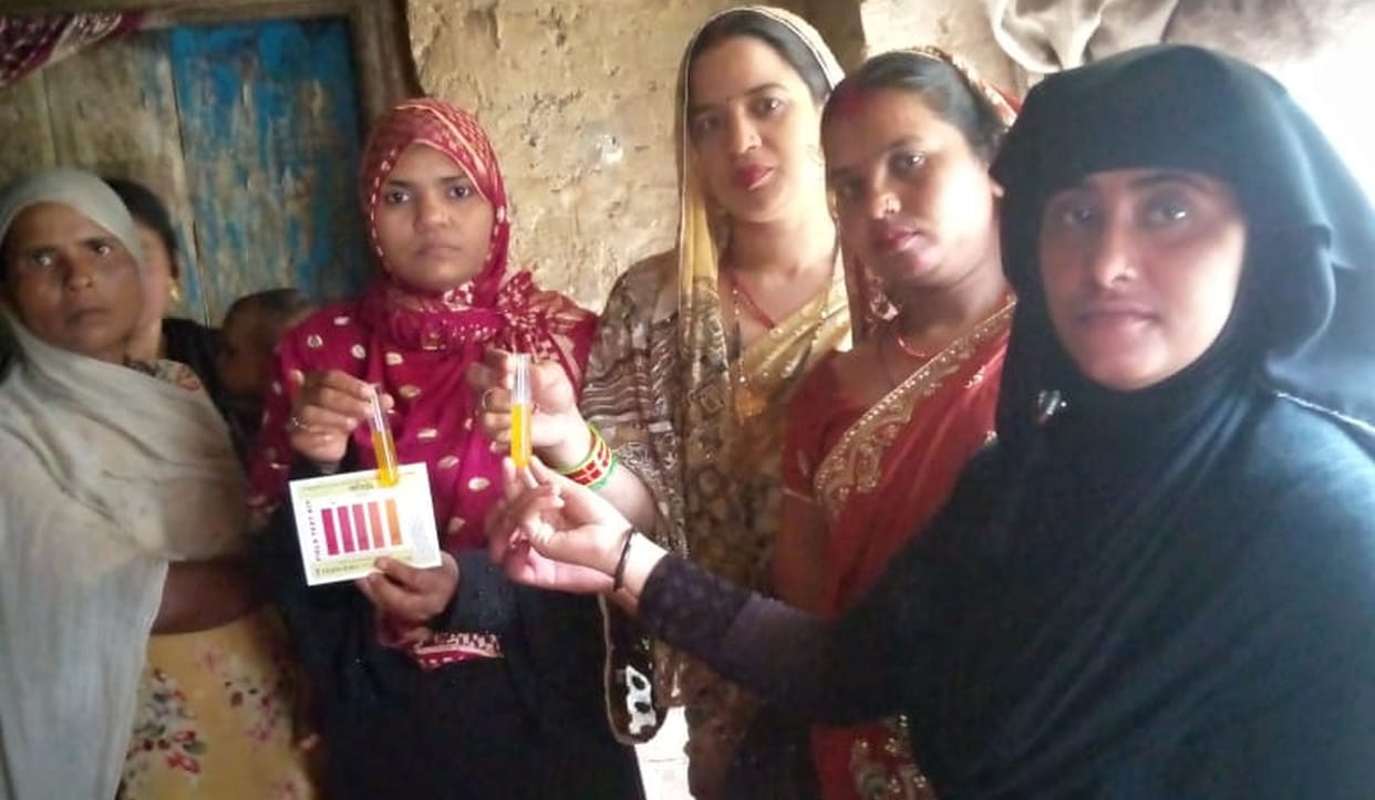 'Jal Sakhis' engaged in checking the purity of water in homes
