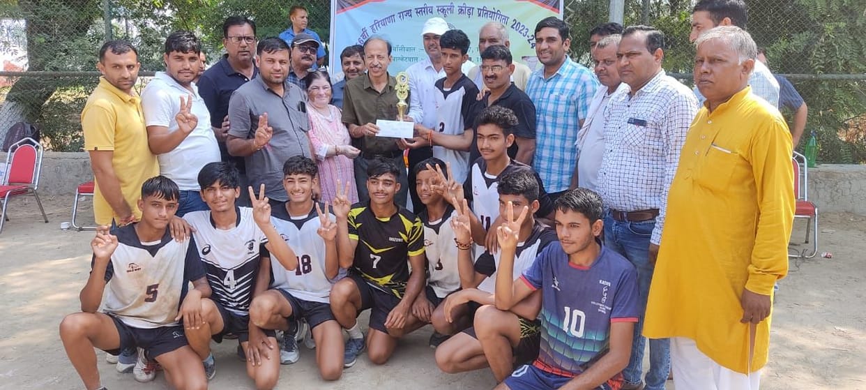 Bhiwani champion in under-17 age group of state level volleyball competition
