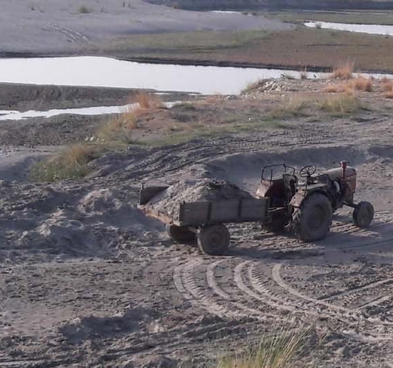 Illegal sand mining happening in Nainangla-Bhadi