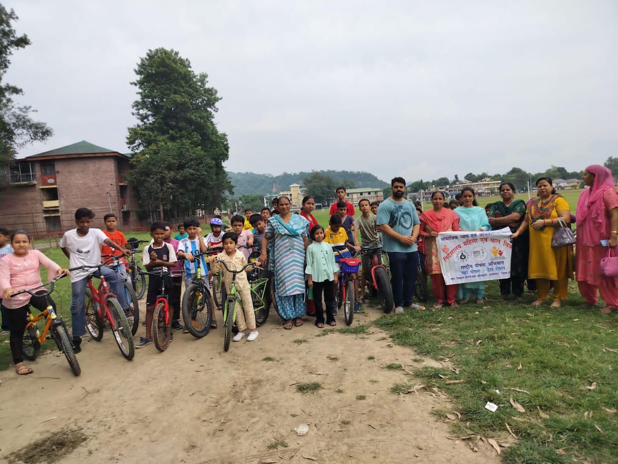 Message of good nutrition conveyed through morning ferries, environment friendly cycle rallies