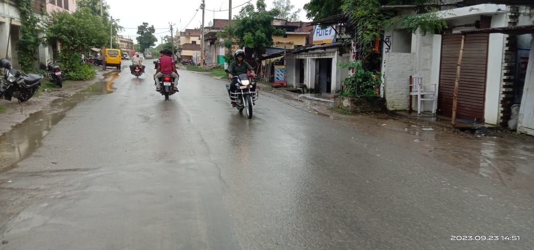 It was cloudy, it was drizzling