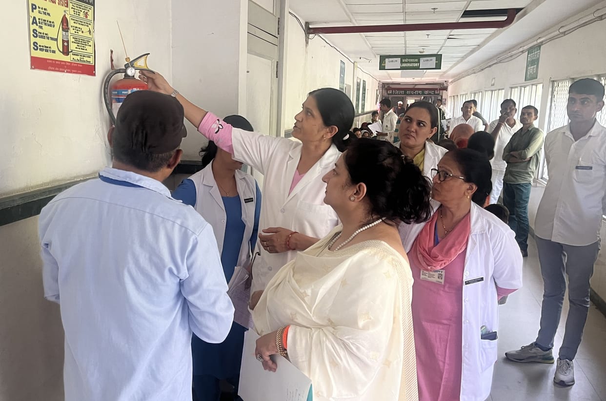 Health department team found many flaws in civil hospital during inspection, rectified on the spot