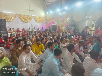 Balaji and Khatu Shyam's court decorated in Shri Ganesh pandals