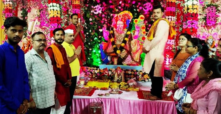 Ganesh Mahotsav: Tableau of Mahishasura Mardini presented