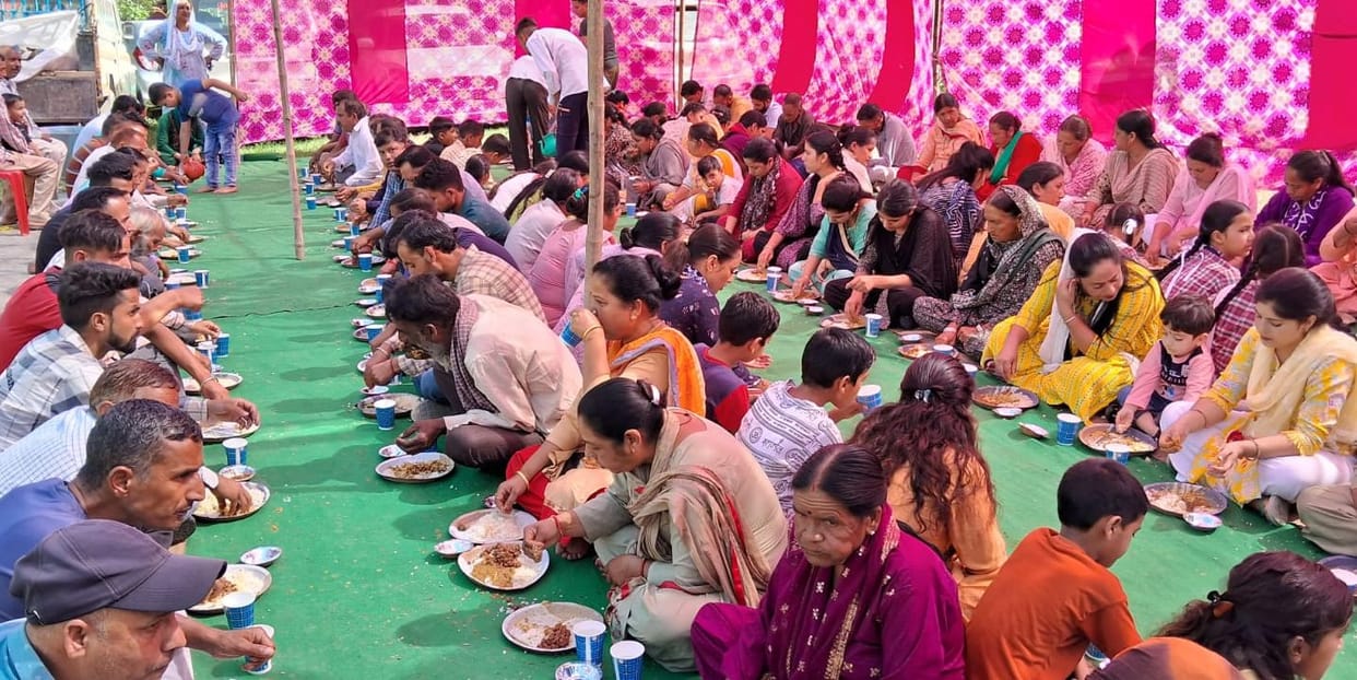 Bhandara organized in Chandi Mata temple