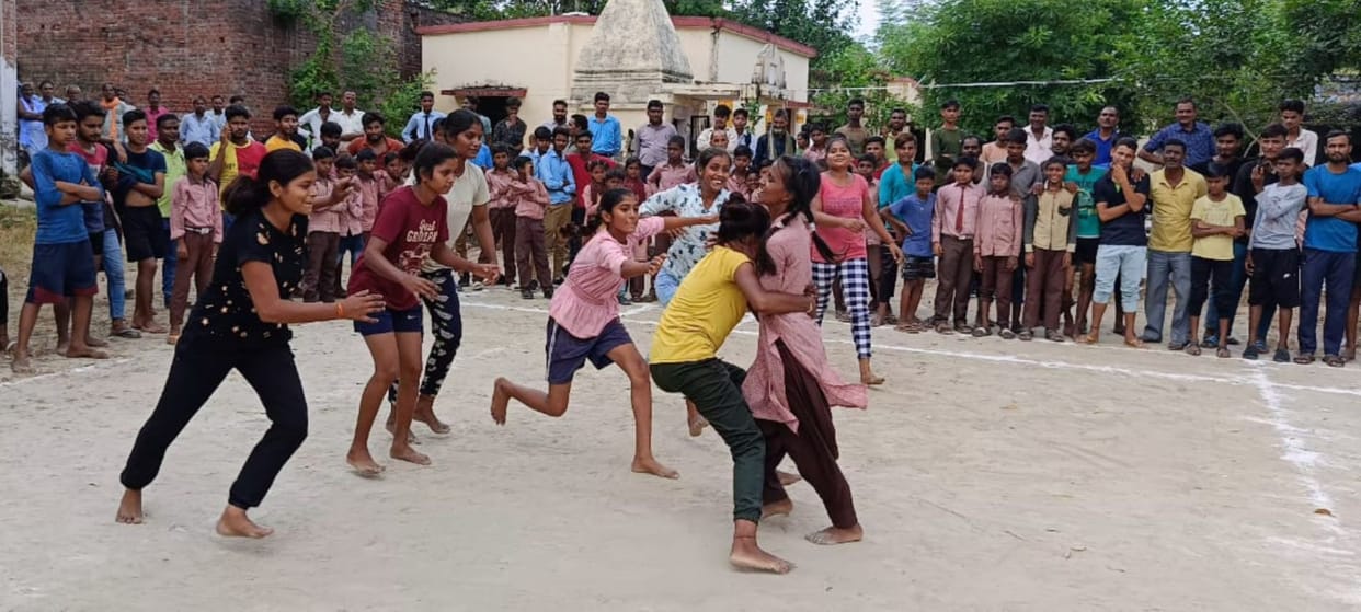 Players showed strength in Kabaddi and Volleyball