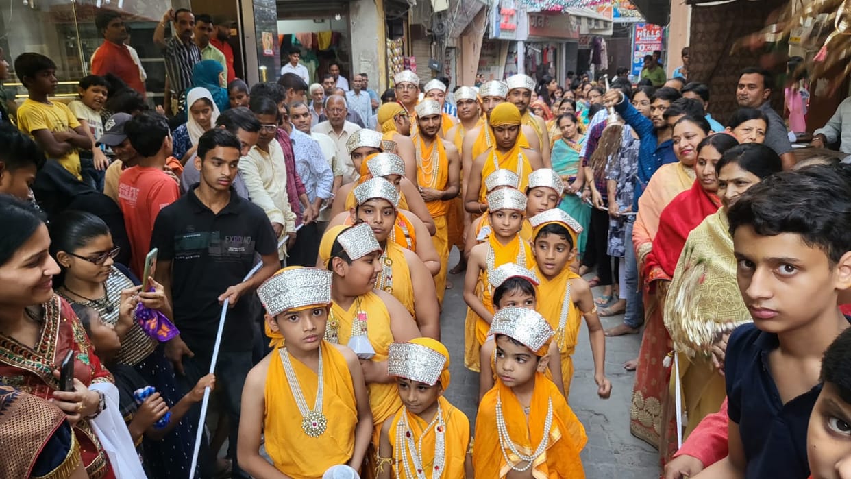 Sakal Digambar Jain community took out water procession