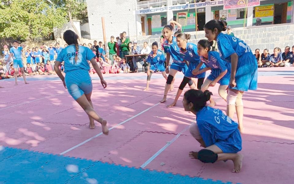 Khushi topped in 600 meter race and Shagun topped in shot put.