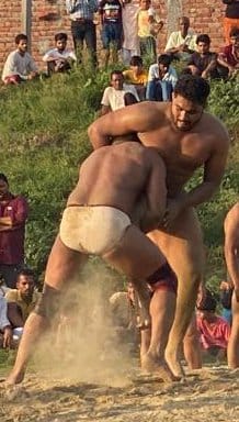 Naresh of Basauli defeated Shubham Bhainswal in Dangal.