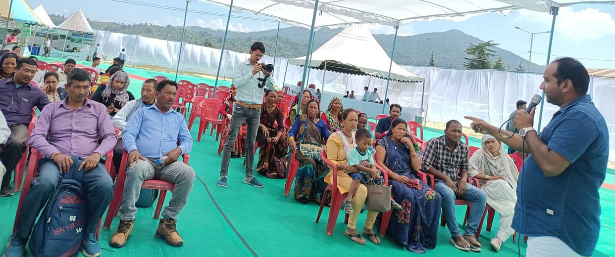 Information about coarse grains and improved animal husbandry given to farmers