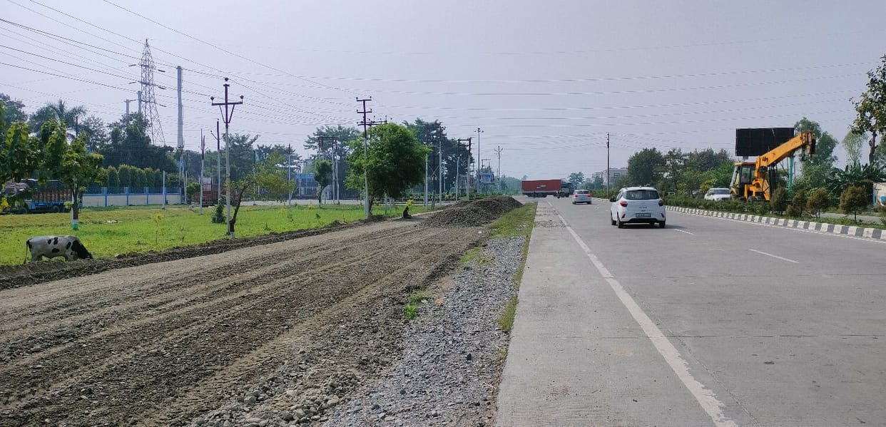Fourlane road in usnagar
