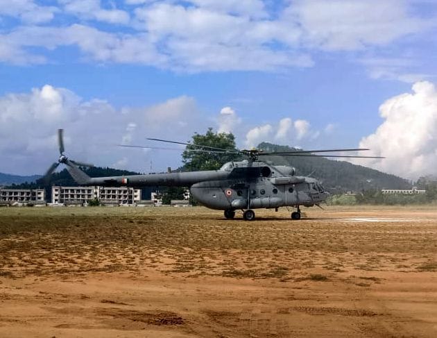 Air Force helicopter made trial landing in three places