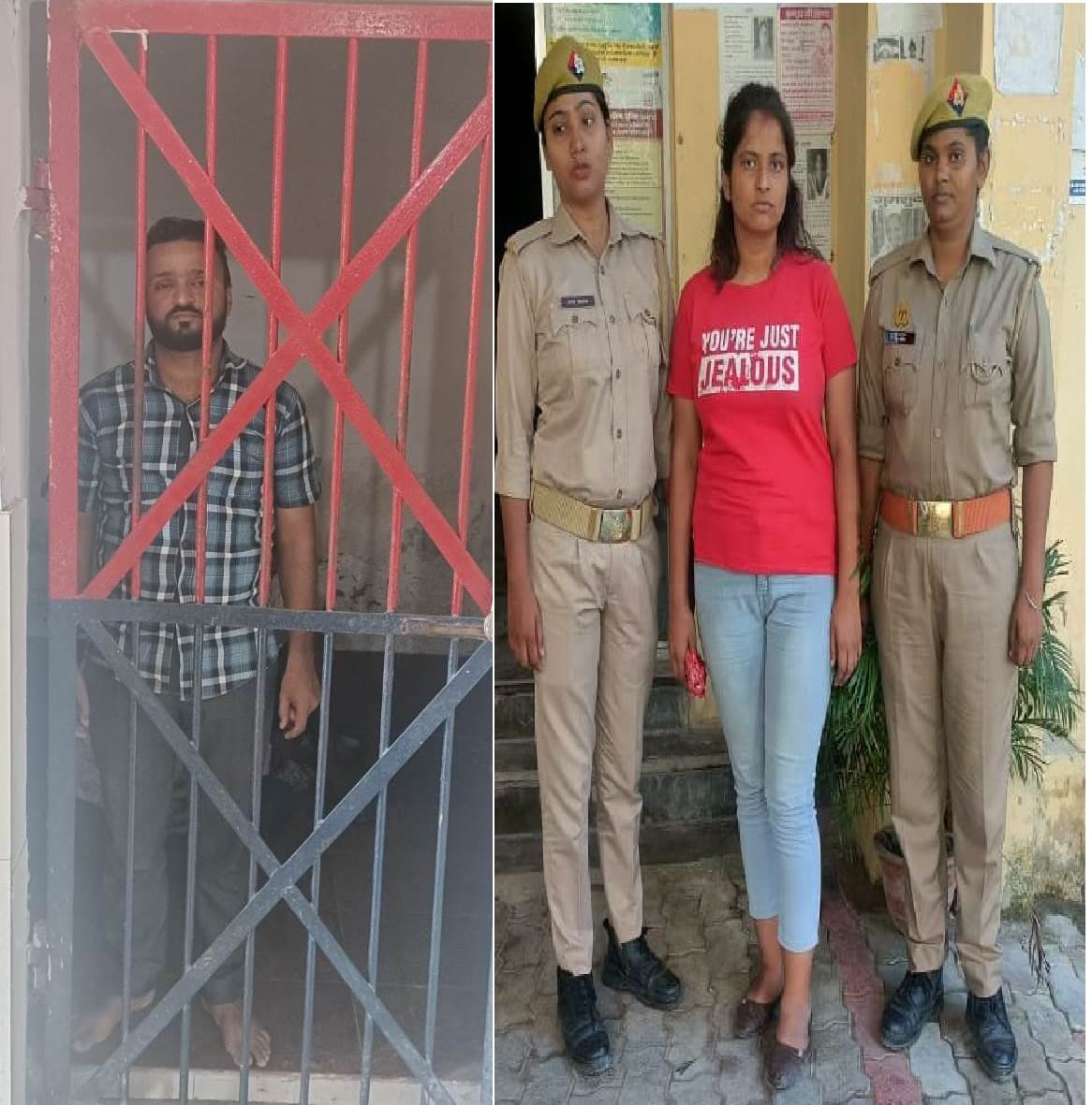 The girl along with her friends had looted the chain from the car driver.