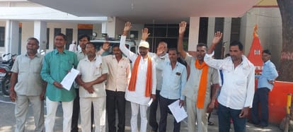 Villagers protest against filling of water in underpass