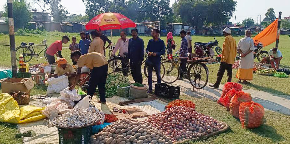 Customers flocked to the weekly market for the first time