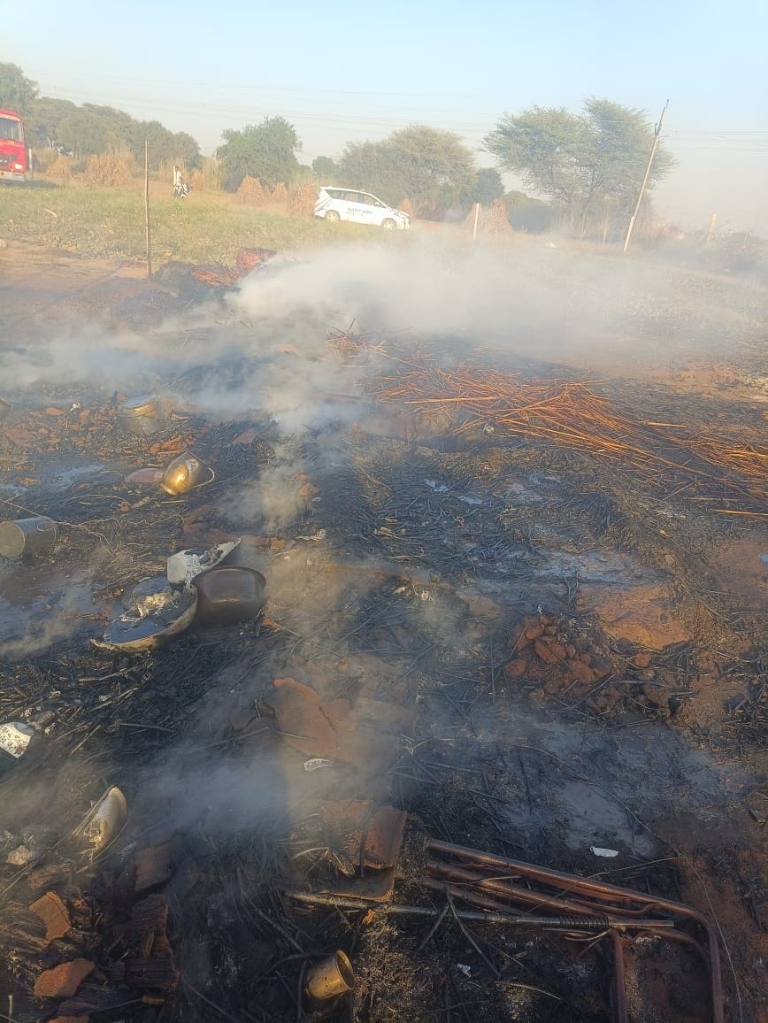 Fire broke out while making tea in slum