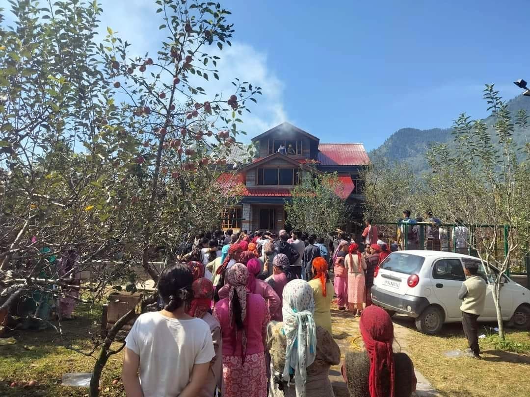 Upper floor of house in Haripur, loss worth lakhs