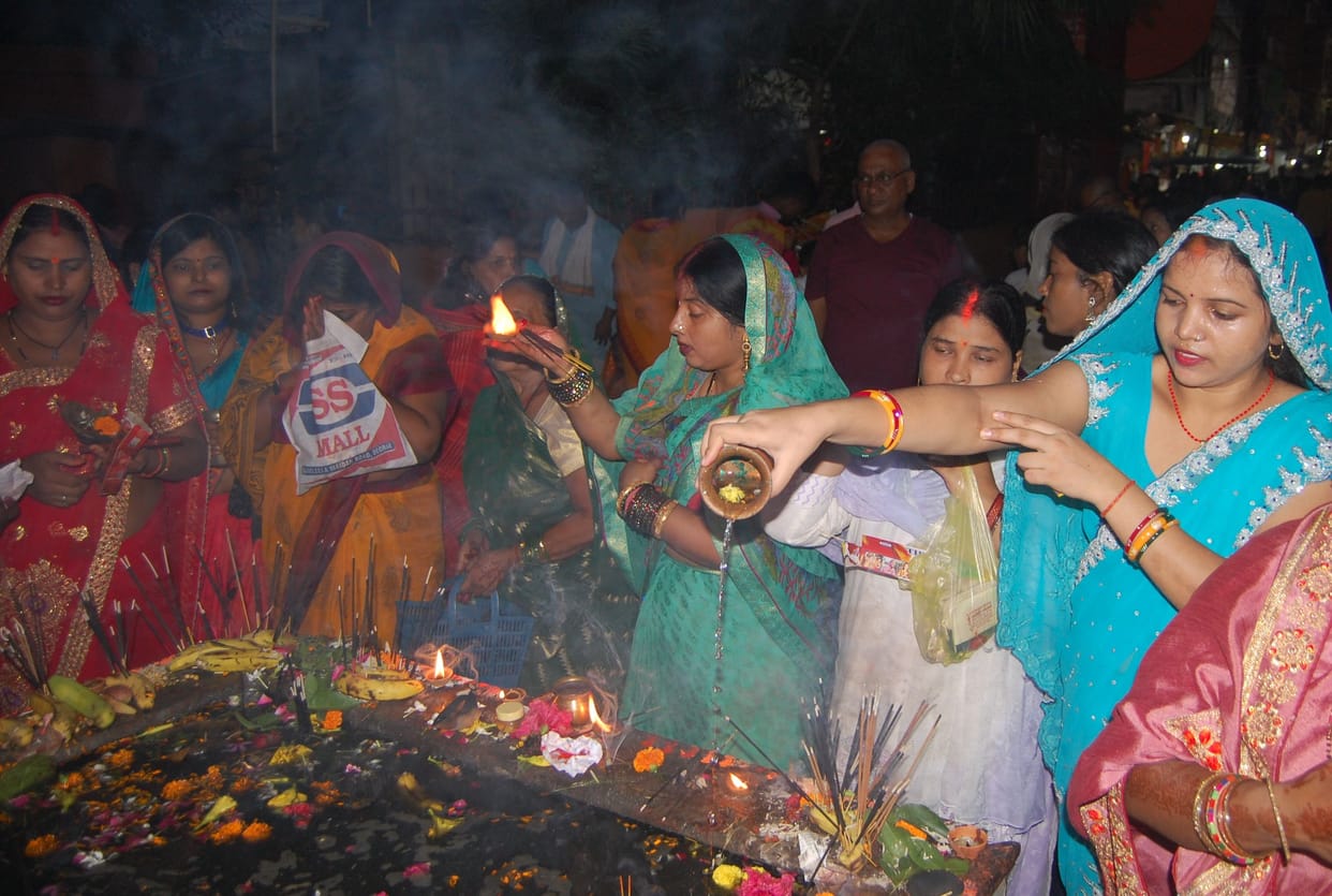 Mothers observed Jivitputrika fast for the longevity of their children.