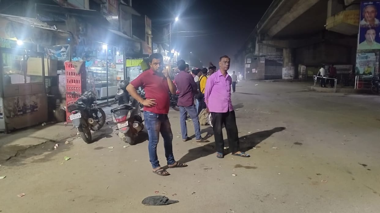 Buses leave from overbridge, passengers remain standing below