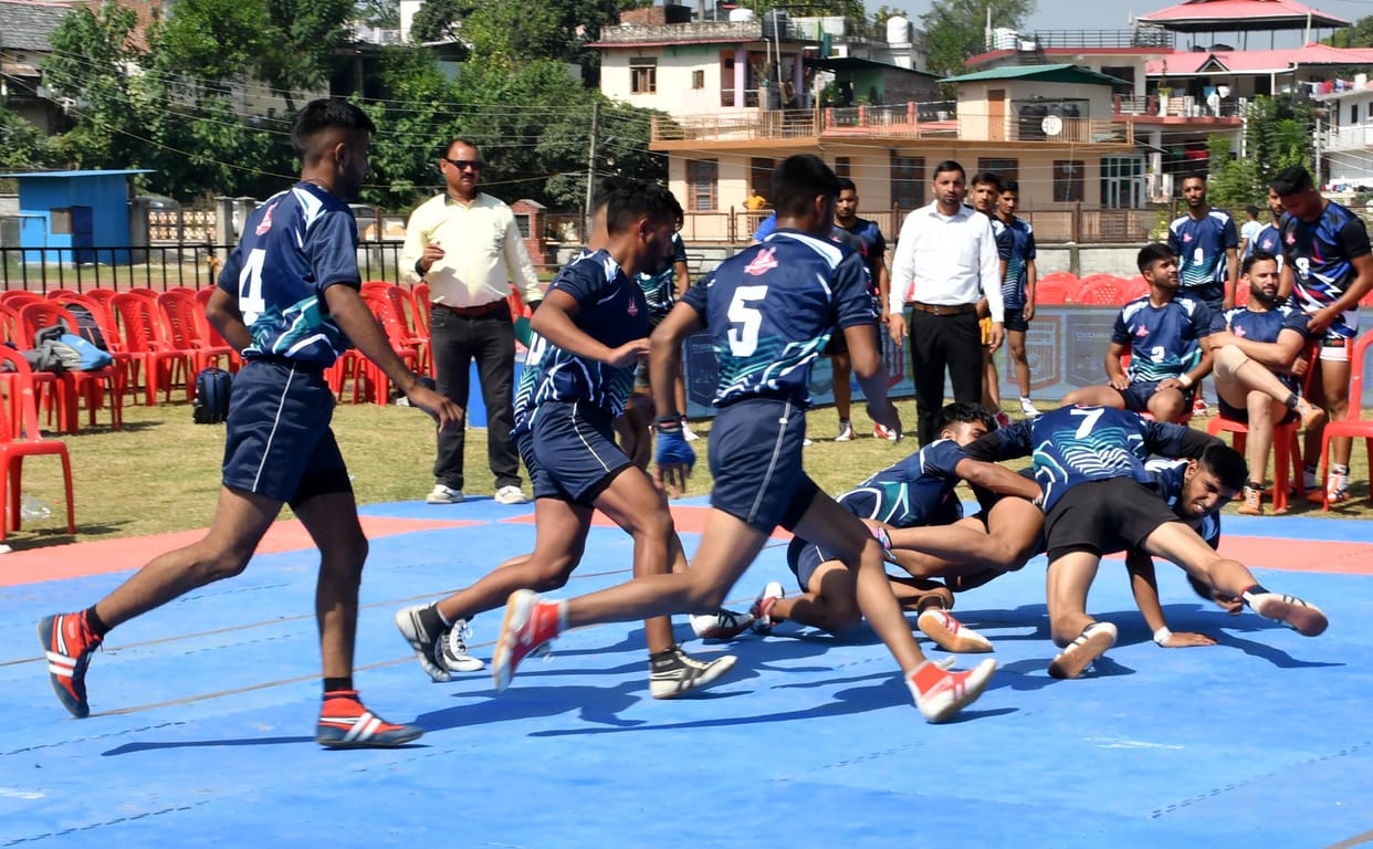 Kabaddi players trials for Bhrigu League in synthetic track Anu