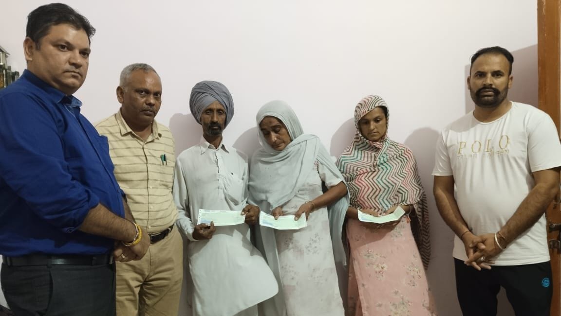 Check of Rs 50 lakh as assistance handed over to the family of martyr Gursev