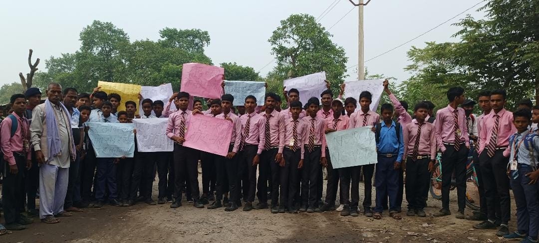 Students raised their voice by blocking road construction