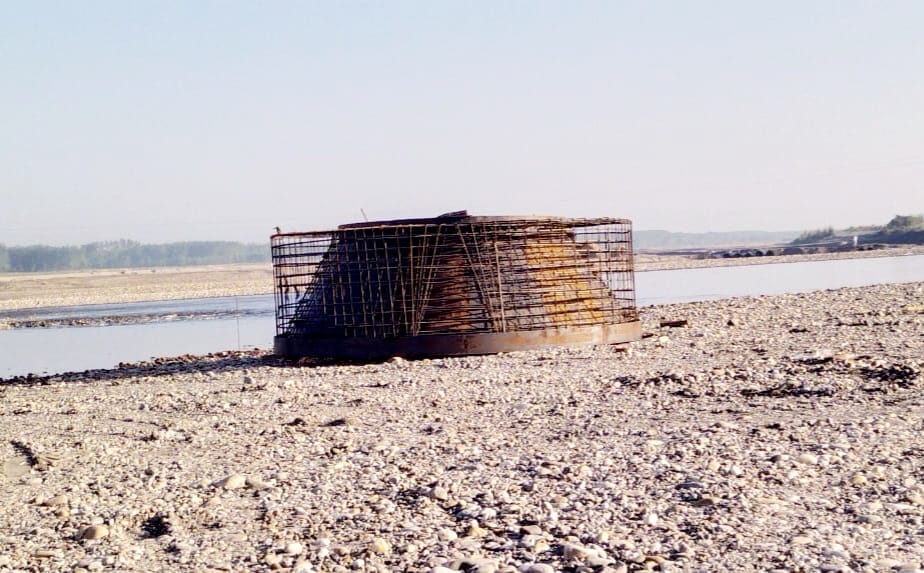 Bridge construction work started at Alhanpur Sondhebans Ghat on Yamuna.