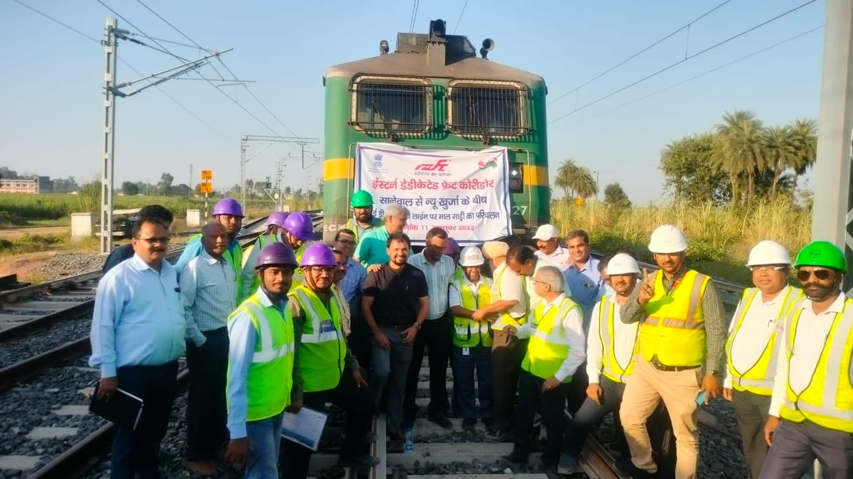 Goods train ran at a speed of 60 from Sahnewal to Khurja