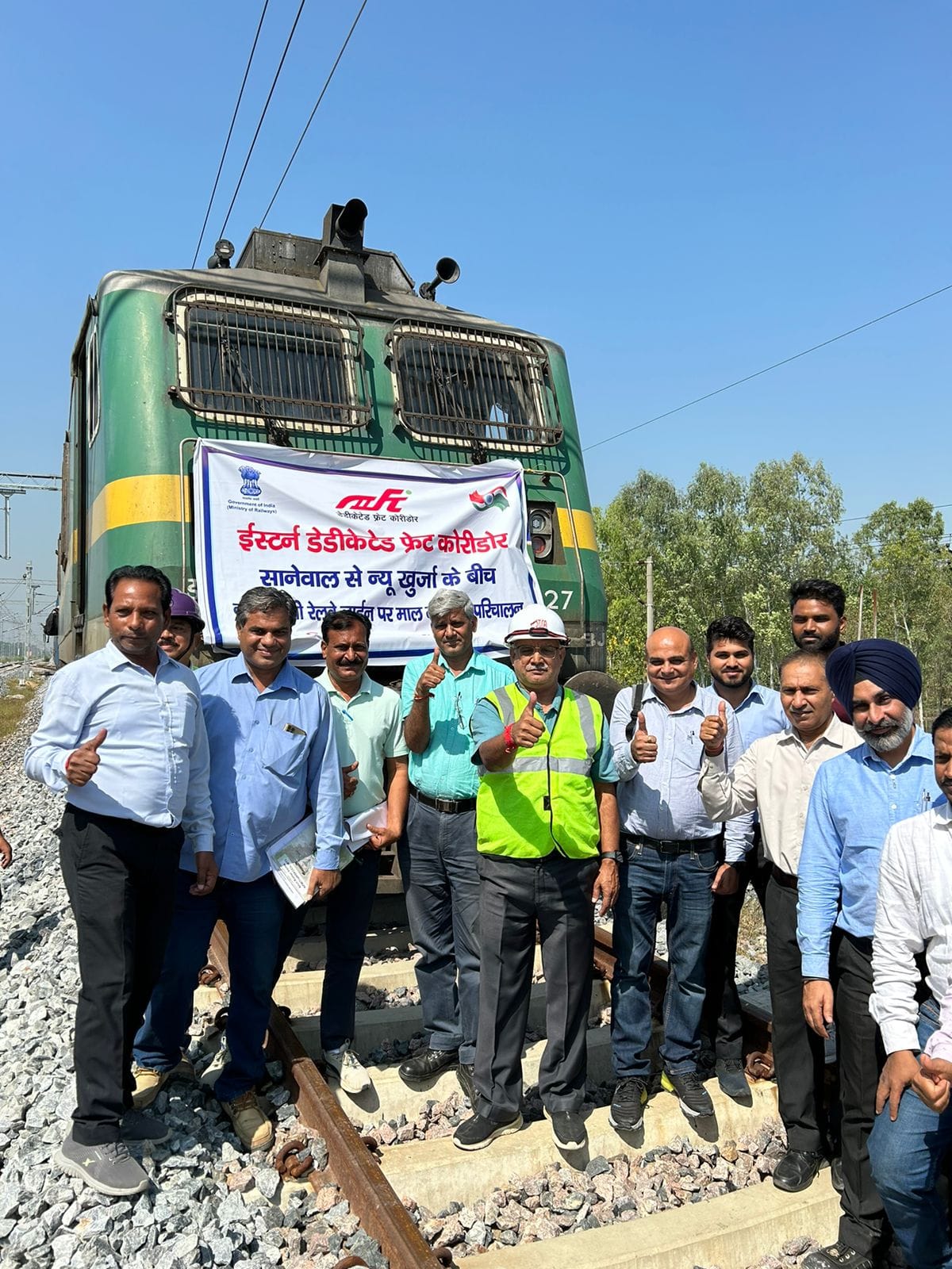 Goods train ran on 389 km long dedicated freight corridor railway track