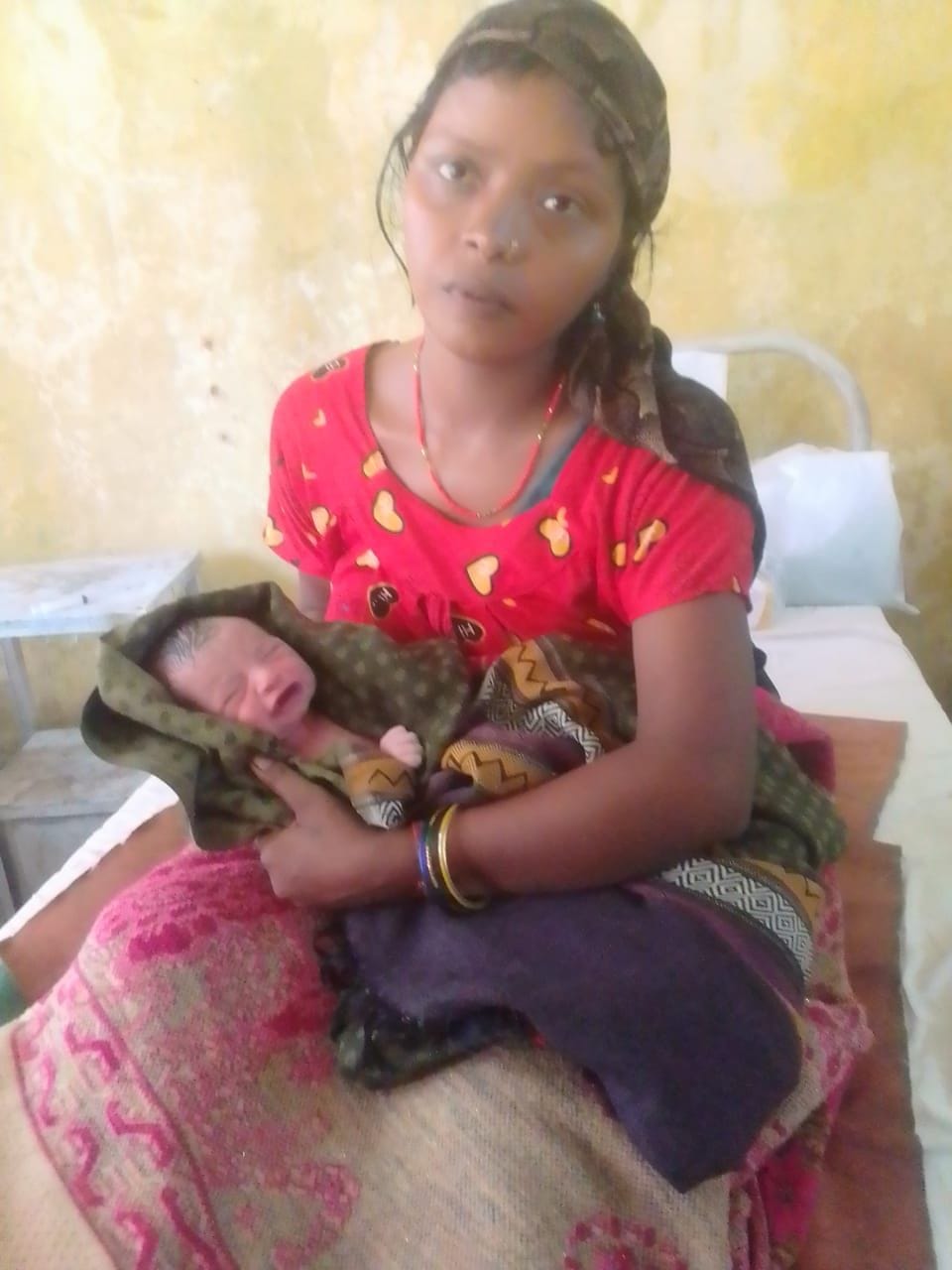 On one side, husband's last rites were performed, on the other side she gave birth to a son