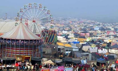 A temporary city of tents will be built in the river Ganga.