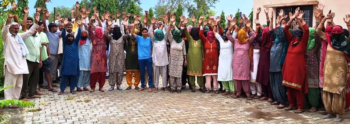 Villagers of Sarhera protested against installing meters outside the house