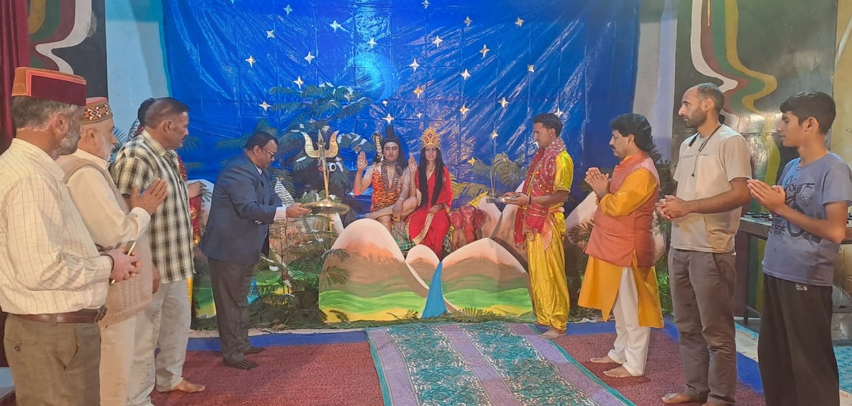 Shri Ramlila being staged in Chaugan