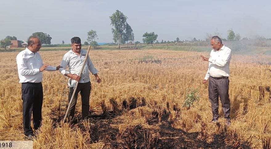 Stubble burnt at 17 places in two days, Rs 1.12 lakh fine so far