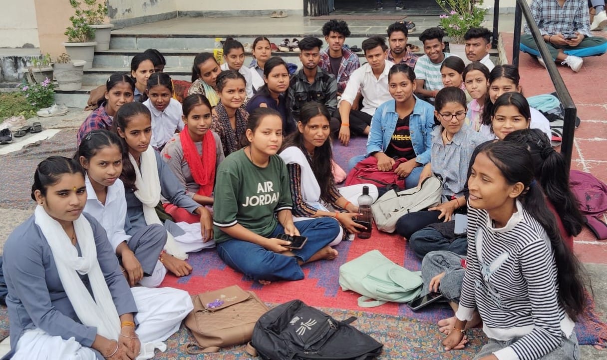 Student Rahul Singh sat on hunger strike