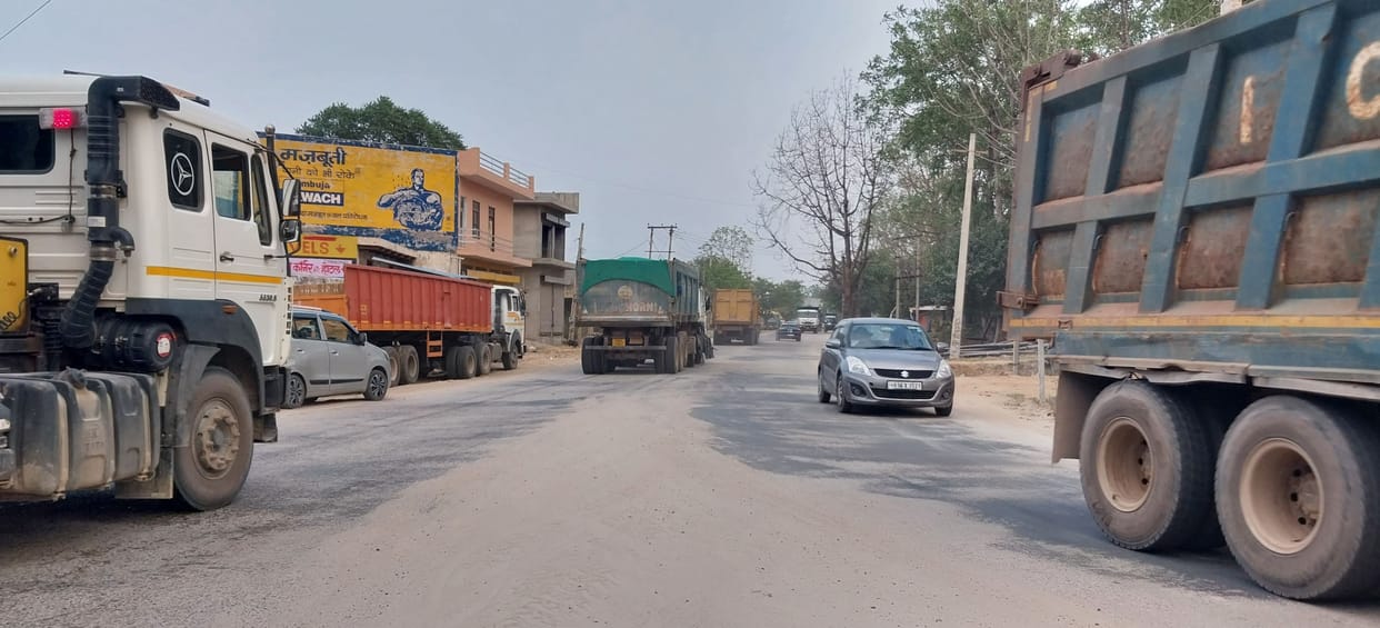 Now vehicles carrying heavy and construction material will run only on designated roads.