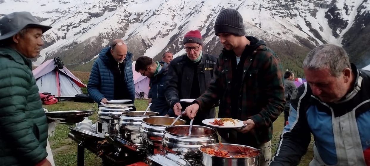 70 foreign tourists reached Sural Bhatori of Pangi on bike