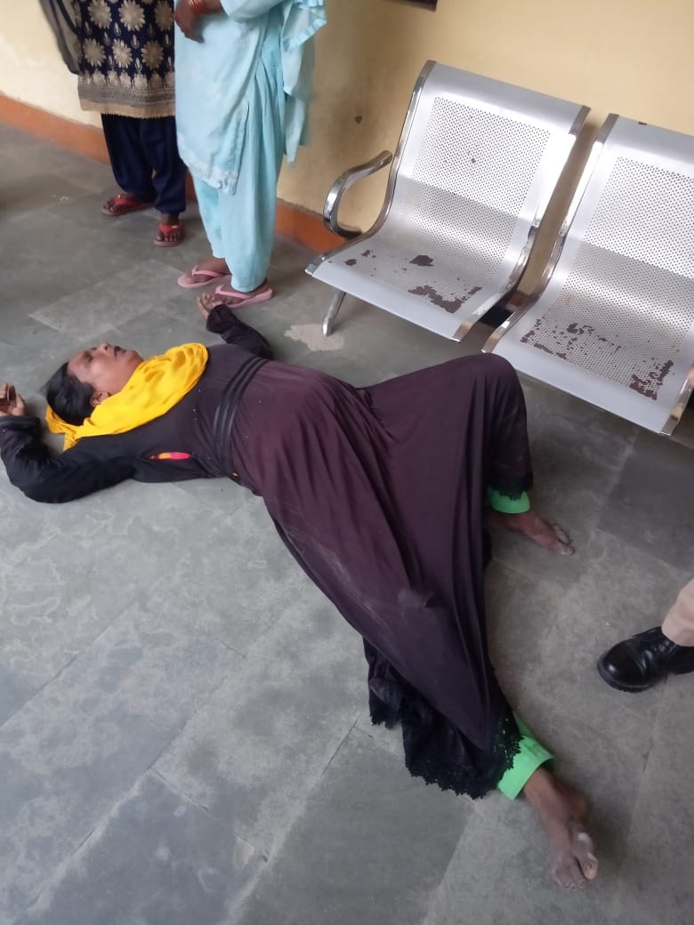 Woman fell unconscious in Tehsil premises, taken to hospital