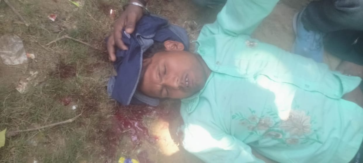 a youth beaten hut burnt