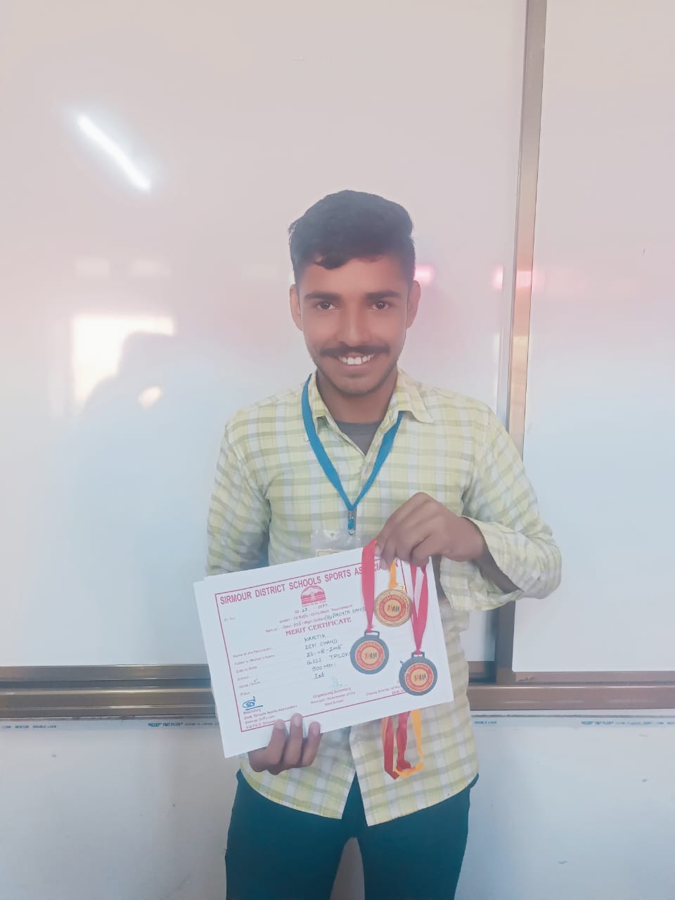 kartik selected for state khelkood pratiyogita